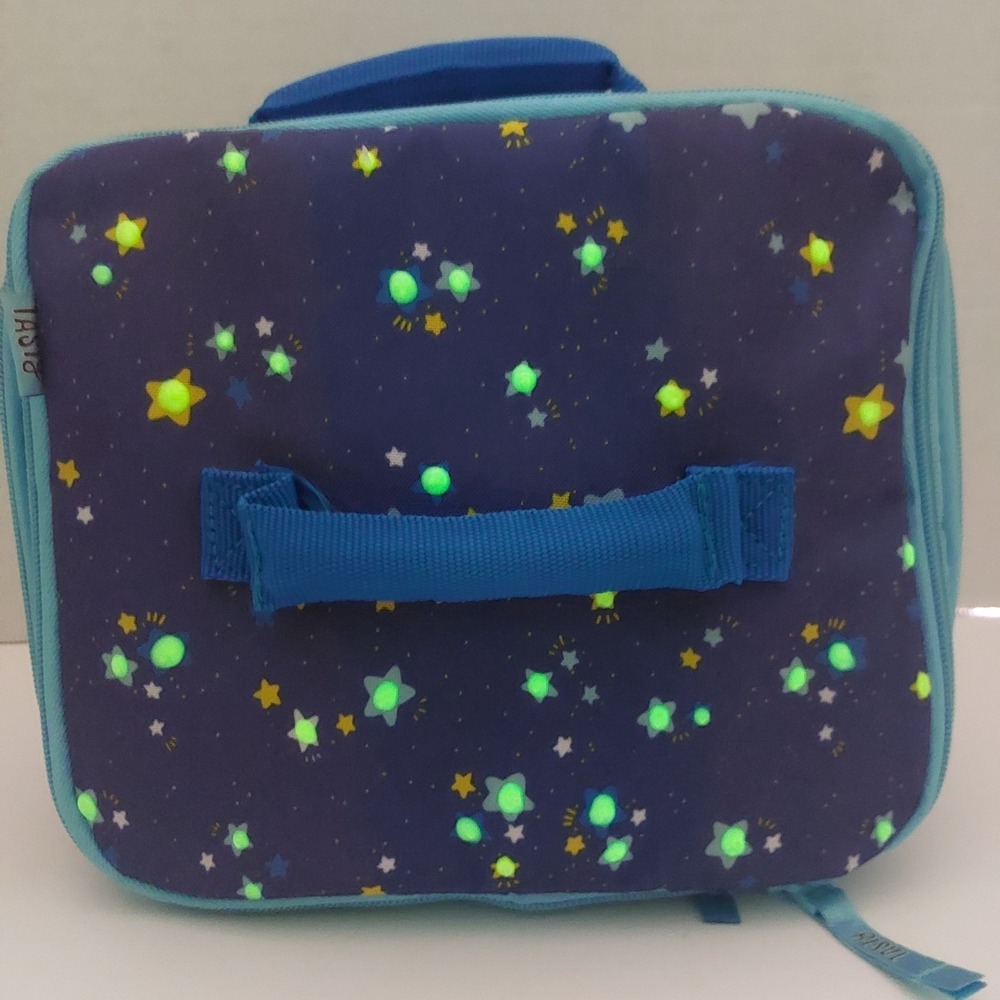 Tasty Glow in the Dark Double Decker Insulated Lunch Box Blue Stars New